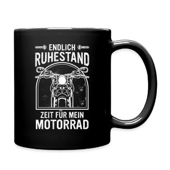 Ruhestand Rentner Rente Pension Renteneintritt - Tasse einfarbig - Schwarz - Rechts
