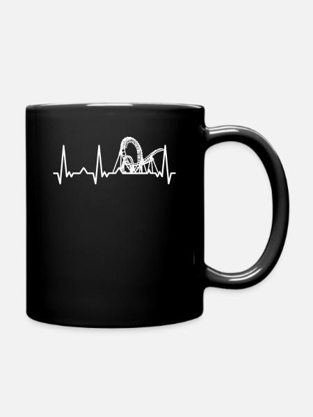 Achterbahn Freizeitpark Roller Coaster - Tasse einfarbig - Schwarz