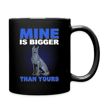 Le mien est plus grand que votre dogue allemand - Mug uni - noir - Droite