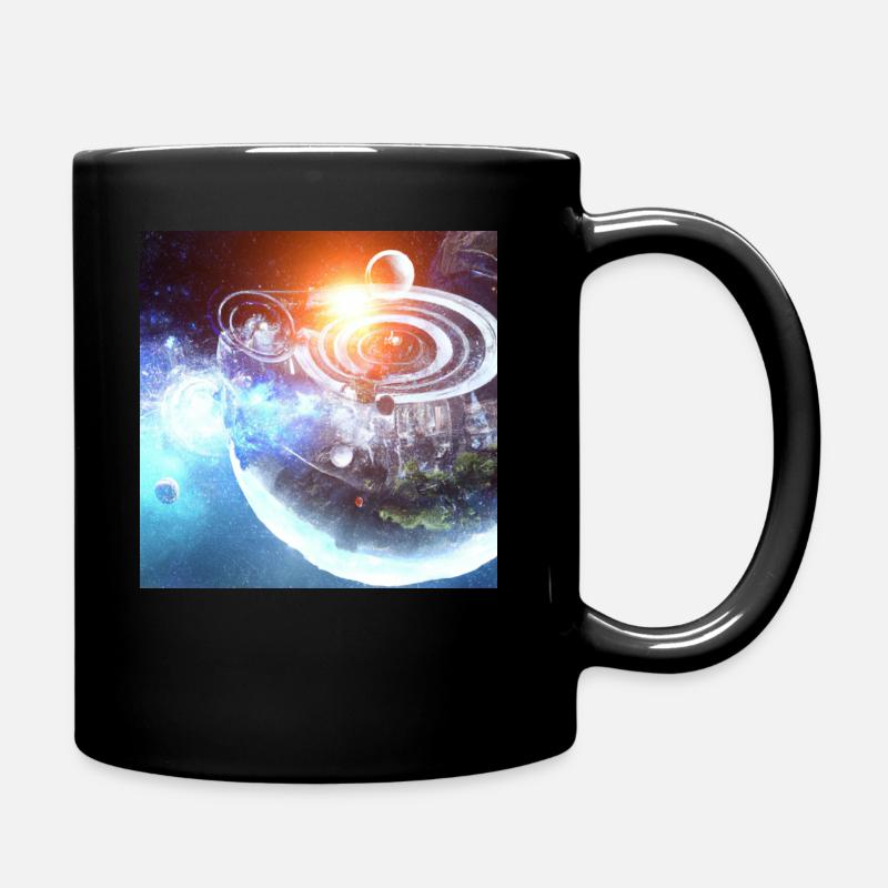 Welten Zukunft - Tasse einfarbig - Schwarz