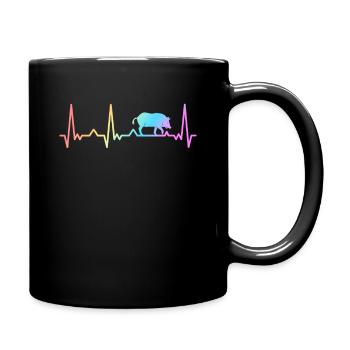 Wild boar hunter wild boar hunting forest wild boar - Full Colour Mug - black - Right