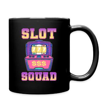 Slot Squad Lucky Slot Machine Casino Gambling - Full Colour Mug - black - Right