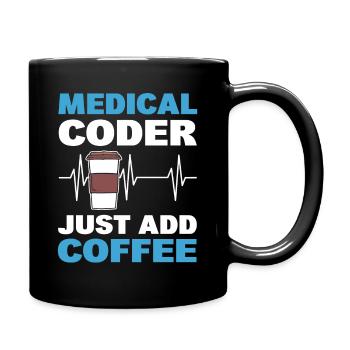 Medizinischer Codierer Einfach Kaffee hinzufügen - Tasse einfarbig - Schwarz - Rechts