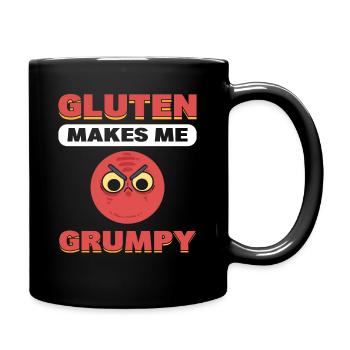 Gluten macht mich mürrisch Glutenfreie Diät - Tasse einfarbig - Schwarz - Rechts