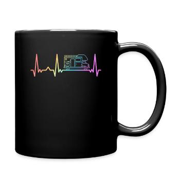 Camping Caravan Camper Motorhome - Full Colour Mug - black - Right