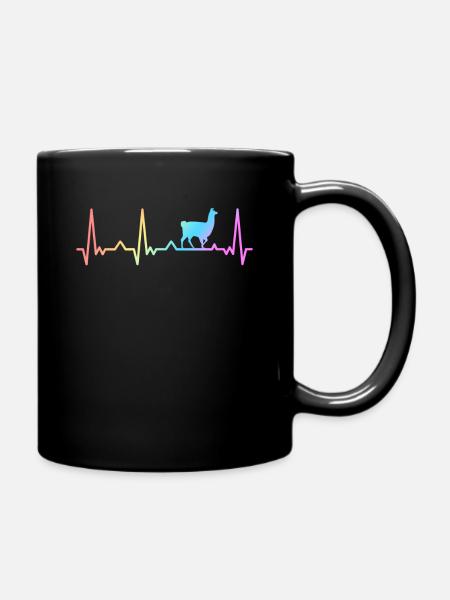 Alpaka Lama Alpakas Tier - Tasse einfarbig - Schwarz