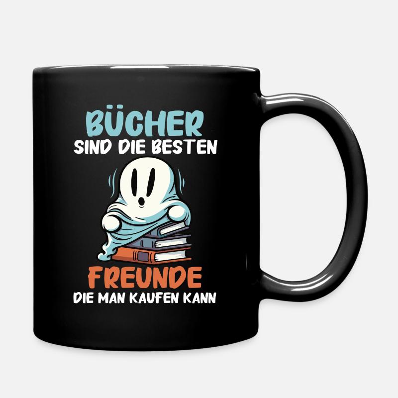 Buch Lesen Bücher Buch Nerd Bücherwurm - Tasse einfarbig - Schwarz