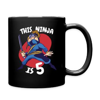 Cadeau 5 ans anniversaire garçon ou fille - Mug uni - noir - Droite