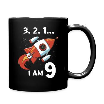 Cadeau 9 ans anniversaire garçon ou fille - Mug uni - noir - Droite