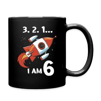 Cadeau 6 ans anniversaire garçon ou fille - Mug uni - noir - Droite