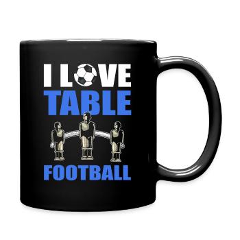 Tischfußball Ich liebe Tischfußball - Tasse einfarbig - Schwarz - Rechts