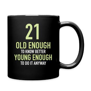 Gift 21 Years Birthday Child - Full Colour Mug - black - Right