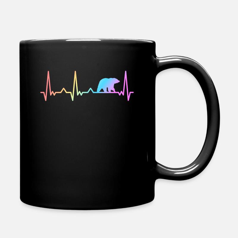 Bär Grizzlybär Braunbär Bären - Tasse einfarbig - Schwarz