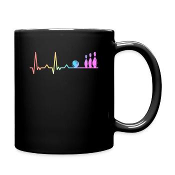 Bowling Bowler Pin Ball Bowling Ball - Tasse einfarbig - Schwarz - Rechts