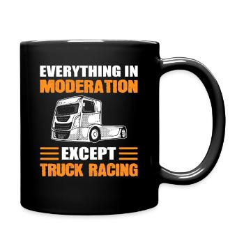 Truck Racer Tout avec modération sauf Truck Racing - Mug uni - noir - Droite