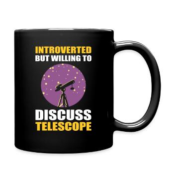 Stargazing Introvertiert, aber bereit, über - Tasse einfarbig - Schwarz - Rechts