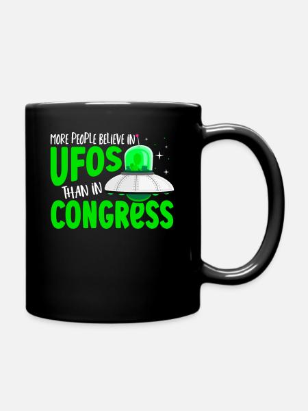 Plus de gens croient aux ovnis qu’aux ovnis - Mug uni - noir