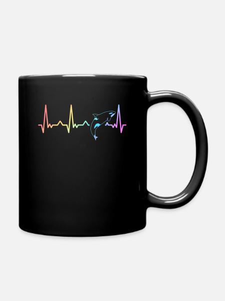 Orca Killerwal Ozean Tier Wale - Tasse einfarbig - Schwarz