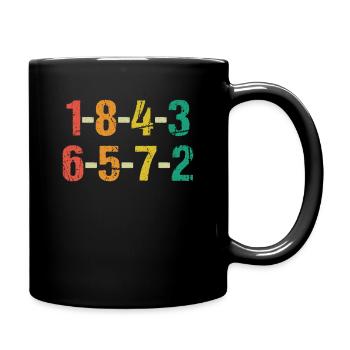 V8 engine 8 cylinder displacement car tuning tuner - Full Colour Mug - black - Right