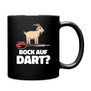 Dart Darts Dartspieler Dartsport - Tasse einfarbig - Schwarz - Rechts