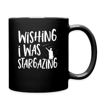 Wishing I Was Stargazing Astronomy Stargazer - Full Colour Mug - black - Right