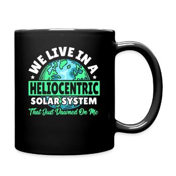 Planet STEM We Live In A Heliocentric Solar System - Full Colour Mug - black - Right