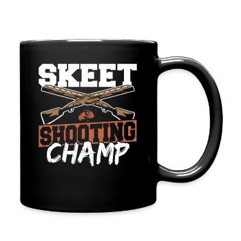 Skeet Shooting Champ Skeet Shooting Clay Target - Full Colour Mug - black - Right
