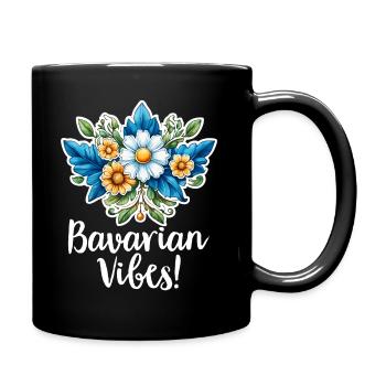 BAVARIAN VIBES BLUMENSTRAUSS - Tasse einfarbig - Schwarz - Rechts