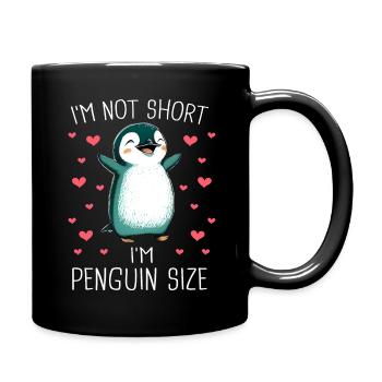 Pinguin Pinguine Tier - Tasse einfarbig - Schwarz - Rechts