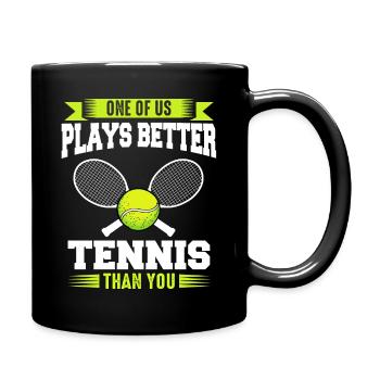 Tennis Tennis Player - Full Colour Mug - black - Right