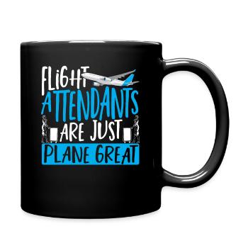 Flugbegleiter sind einfach großartige Flieger - Tasse einfarbig - Schwarz - Rechts