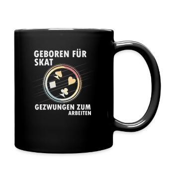 Skat - Tasse einfarbig - Schwarz - Rechts