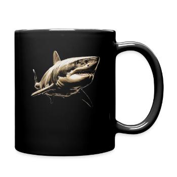 Shark, Ocean, Tiger Shark, Animal, Fish - Full Colour Mug - black - Right