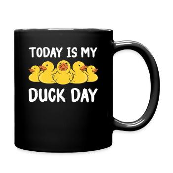 Canards en caoutchouc Salle de bain Canard jaune - Mug uni - noir - Droite