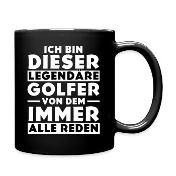 Ich bin dieser legendäre Golfer - Tasse einfarbig - Schwarz - Rechts