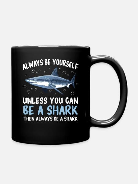 Requin, Océan, Requin tigre, Animal, Poisson - Mug uni - noir