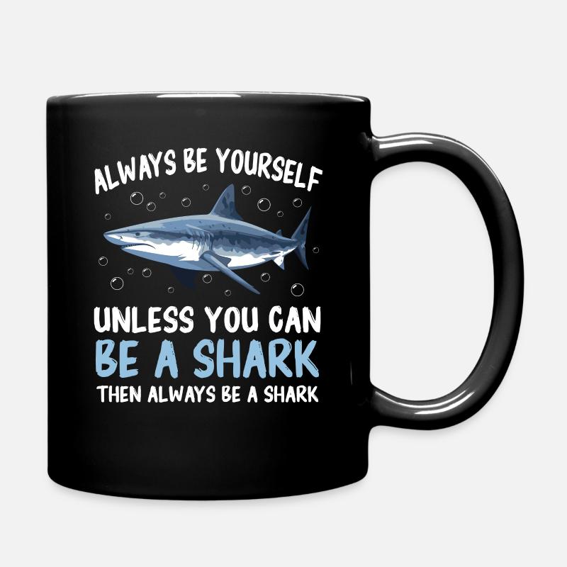 Requin, Océan, Requin tigre, Animal, Poisson - Mug uni - noir