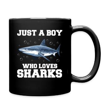Shark, Ocean, Tiger Shark, Animal, Fish - Full Colour Mug - black - Right