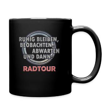 Fahrradtour Fahrrad - Tasse einfarbig - Schwarz - Rechts