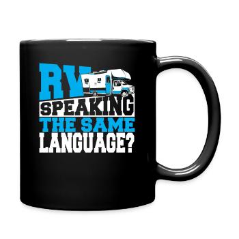 Les camping-cars parlent-ils la même langue ? - Mug uni - noir - Droite