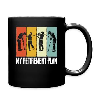 Rentner Ruhestand Rente Pensionierung - Tasse einfarbig - Schwarz - Rechts
