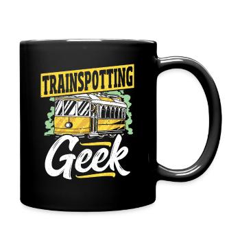 Trainspotting Geek Trainspotter Train Spotting - Full Colour Mug - black - Right