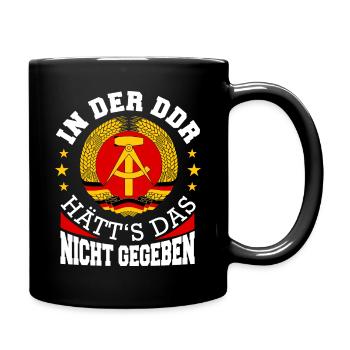 Ostdeutschland Osten Ossi DDR Heimat Ostblock - Tasse einfarbig - Schwarz - Rechts