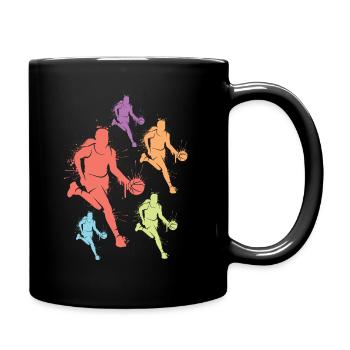 Basketballerin Kinder Basketball Mädchen - Tasse einfarbig - Schwarz - Rechts
