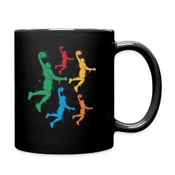 Basketballer Jungen Basketball Kinder - Tasse einfarbig - Schwarz - Rechts