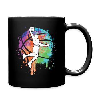 Basketball Männer Basketballer Basketballspieler - Tasse einfarbig - Schwarz - Rechts
