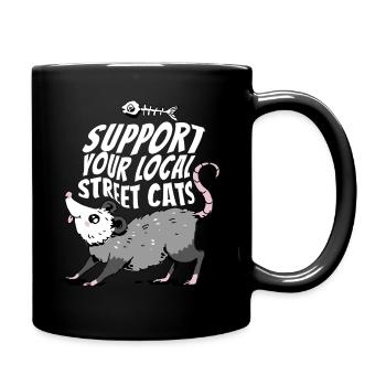 Opossum Possum Animal - Full Colour Mug - black - Right