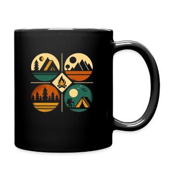 Hiking Camping - Full Colour Mug - black - Right