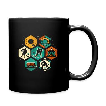 Eishockey - Tasse einfarbig - Schwarz - Rechts
