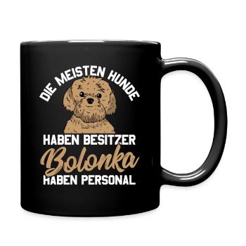 Die meisten Hunde haben Besitzer. Bolonka haben - Tasse einfarbig - Schwarz - Rechts